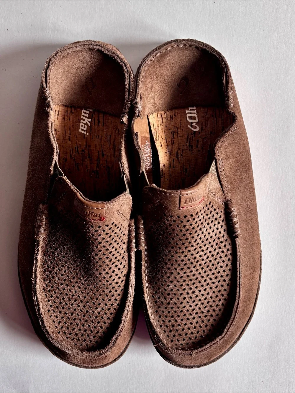 Olukai Moloa Kohana Suede Ray Tofee Slip On Loafers Men’s 9 M